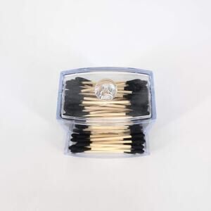 Clear Transparent See Through Acrylic Cotton Swab Dispenser Q Tip Storage Box